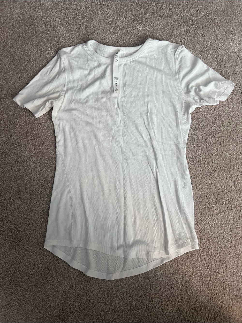 lululemon athletica hold tight White Short-Sleeve Crew Tee